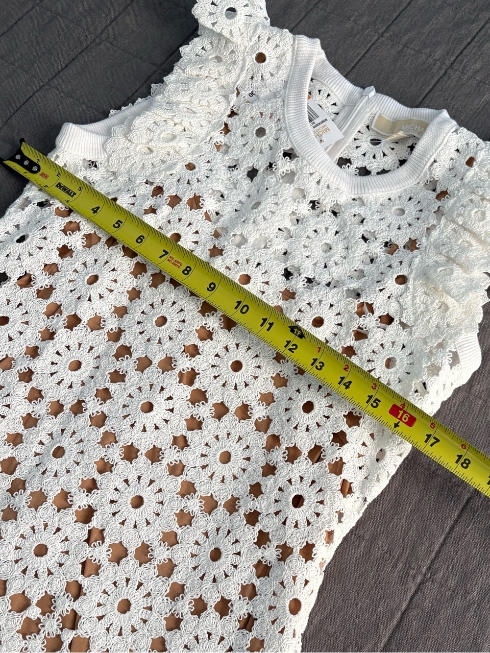 Michael Kors Medallion Floral Lace Crochet Mini Dress NWT - Picture 6 of 12